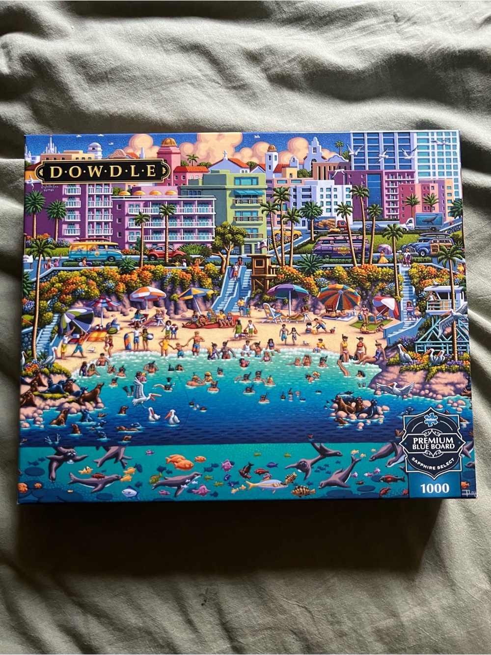 DOWDLE Beach Scene 1000-Piece Jigsaw Puzzle - Colorful Coastal Artwork